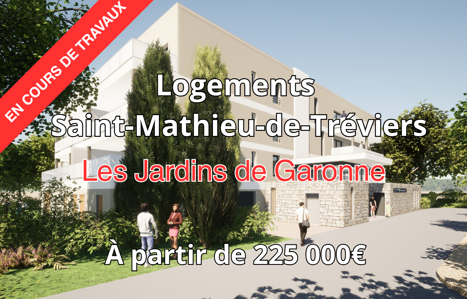 Appartements neufs à Saint-Mathieu-de-Tréviers – résidence Les Jardins de Garonne, à partir de 225 000 €